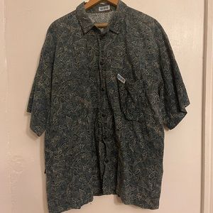 Mens vintage Sideout shirt sleeve button up shirt size large